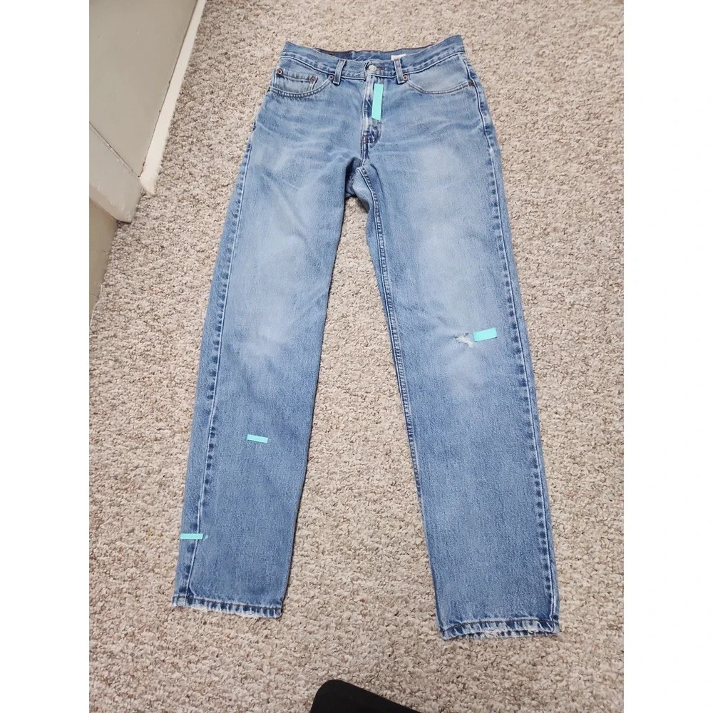 Vintage Levi's 550 30x33 Denim Jeans Cotton Destructed Mexico Paper Tag